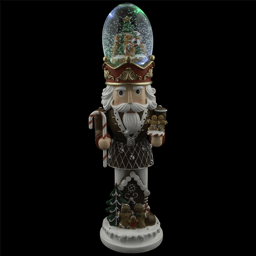 Northlight Gingerbread Nutcracker Musical Christmas Snow Globe