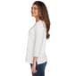 Womens Ruby Rd. New Neutrals Embellished Solid Knit Blouse - image 5