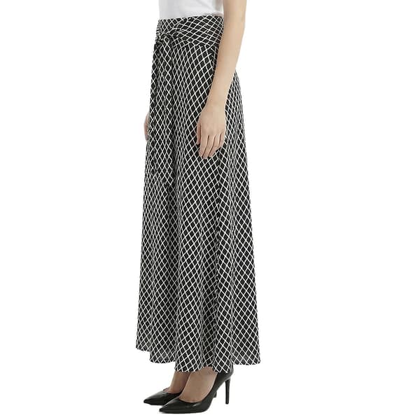 Womens NY Collection Pull On Side Tie Diamond Skirt
