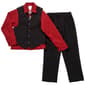 Boys (4-7) Van Heusen Black Solid Button Down, Pants, & Vest Set - image 1
