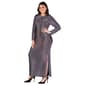 Plus Size 24/7 Comfort Apparel Fitted Shimmery Maxi Dress - image 3