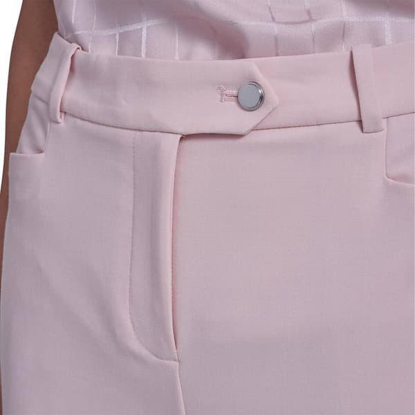 Petite Calvin Klein Tab Button Straight Leg Dress Pants