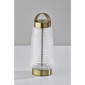 Adesso Samara Cordless LED Tall Table Lantern with Glass Shade - image 2