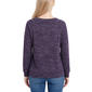 Petite NY Collection Long Raglan Sleeve Space Dye Hacci Top - image 3