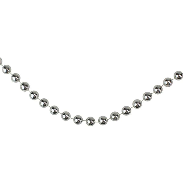Northlight Seasonal 33ft. Shiny Silver Beaded Christmas Garland