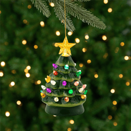 Northlight Mini LED Retro Green Christmas Tree with Star Ornament