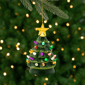 Northlight Mini LED Retro Green Christmas Tree with Star Ornament - image 1