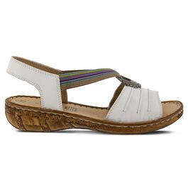 Womens Spring Step Karmel Slingback Sandals - White