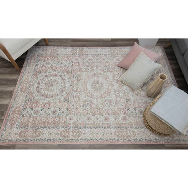 Rugs America™ Hailey Pink Lemonade Transitional Vintage Area Rug Boscov's