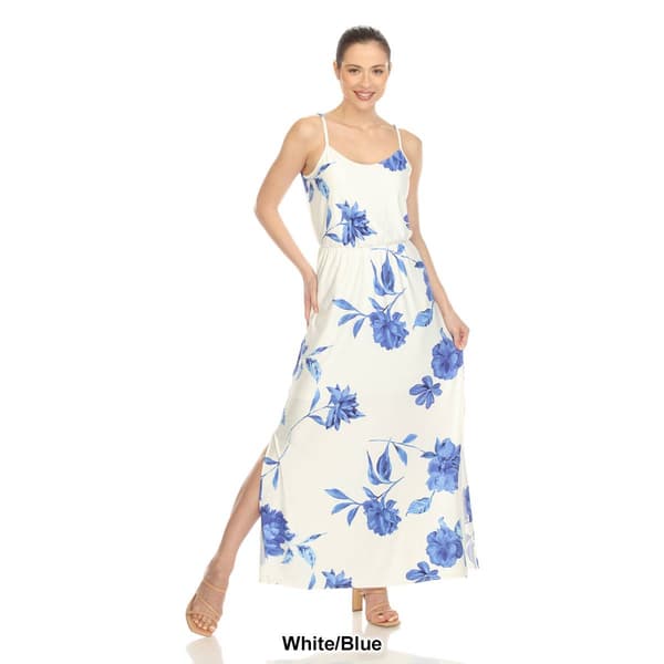 Womens White Mark Floral Strap Maxi Dress