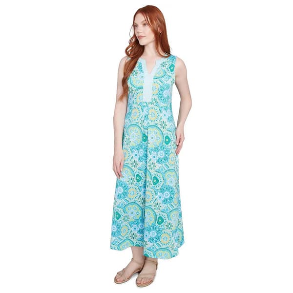 Womens Ruby Rd. Must Haves II Geometric Floral Maxi Dress