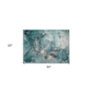HomeRoots Teal Abstract Washable Non Skid Indoor Outdoor Accent - image 3