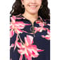 Plus Size MSK Sleeveless 1/4 Zip Floral Shift Midi Dress - image 5