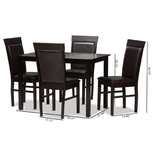 Baxton Studio Thea 5pc. Dining Set