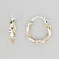 Primavera Italy By Danecraft Two-Tone Twisty Hoop Earrings - image 1
