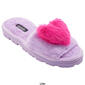 Womens Kensie Faux Fur Slide Slippers with Heart - image 5