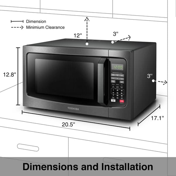 Toshiba 1.2 cu. ft. Smart Sensor Microwave Oven