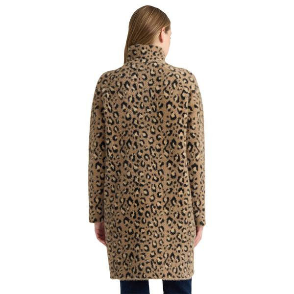 Womens NVLT Eyelash Strand Cheetah Coatigan