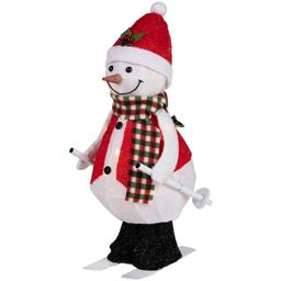 Northlight Seasonal 24in. LED Animated Skiing Snowman Figurine