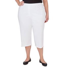 Plus Size Alfred Dunner Denim Embroidered Capris