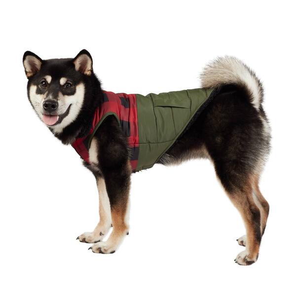Best Furry Friends Red Buffalo Check Pet Coat - image 