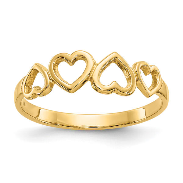 Gold Classics&#40;tm&#41; 14kt. Yellow Heart Ring - image 