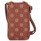 Womens Buxton Everywhere Signature Mocha Flower Crossbody Wallet - image 3