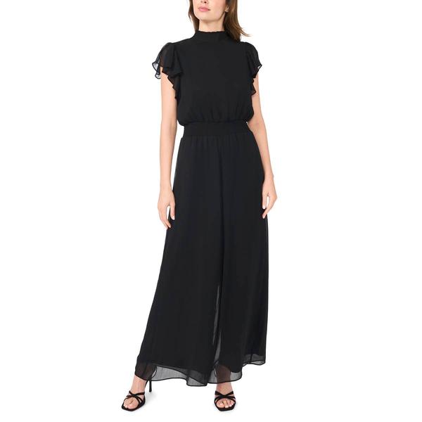 Womens MSK Flutter Sleeve Mock Neck Wide Leg Jumpsuit - image 