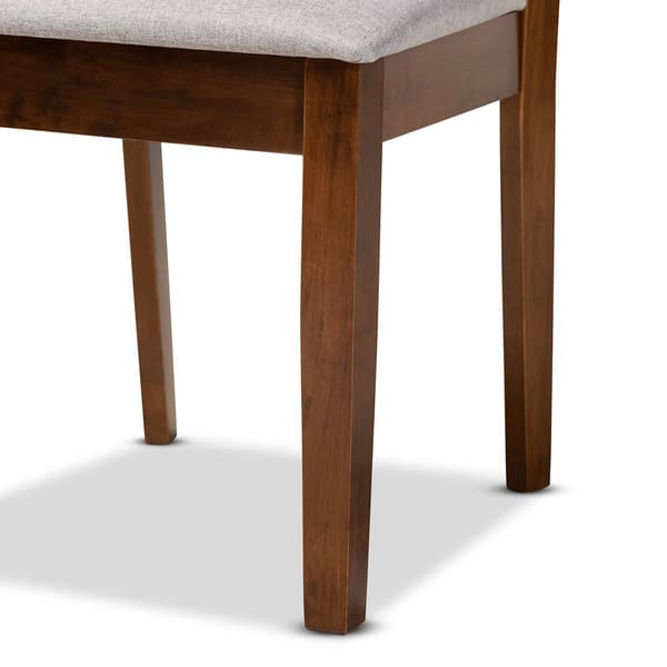 Baxton Studio Caron Grey/Walnut Brown Wood Dining Chairs-Set of 2