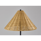 Adesso Rayne Brown Marble Base Table Lamp with Rattan Shade - image 6