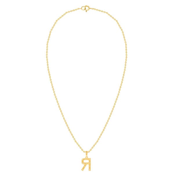 Nova Star® Gold-Plated Lab-Grown Diamond Initial R Pendant