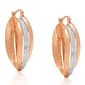 Accents by Gianni Argento Rose Gold Diamond Accent Hoop Earrings - image 1