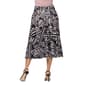 Womens 24/7 Comfort Apparel Black Geometric Pocket Midi Skirt - image 3