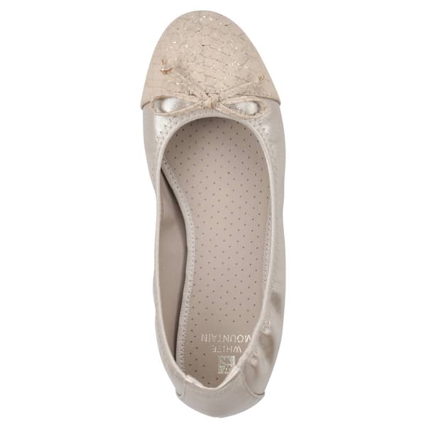 Womens White Mountain Sunnyside II Gold Flats