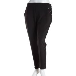Marika, Pants & Jumpsuits, Marika Womens Performance Pants M Beige Pull  On Zip Pockets Roll Tab Legs