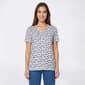 Womens Hasting & Smith Short Sleeve Floral & Leaf V Neck Tee - image 1