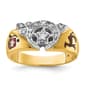 Mens Diamond Classics&#40;tm&#41; 10kt. Two-Tone Diamond Shriners Ring - image 1