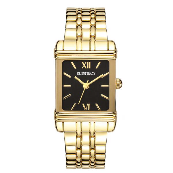 Womens Ellen Tracy Gold-Tone Bracelet Watch - ET5477GD - image 