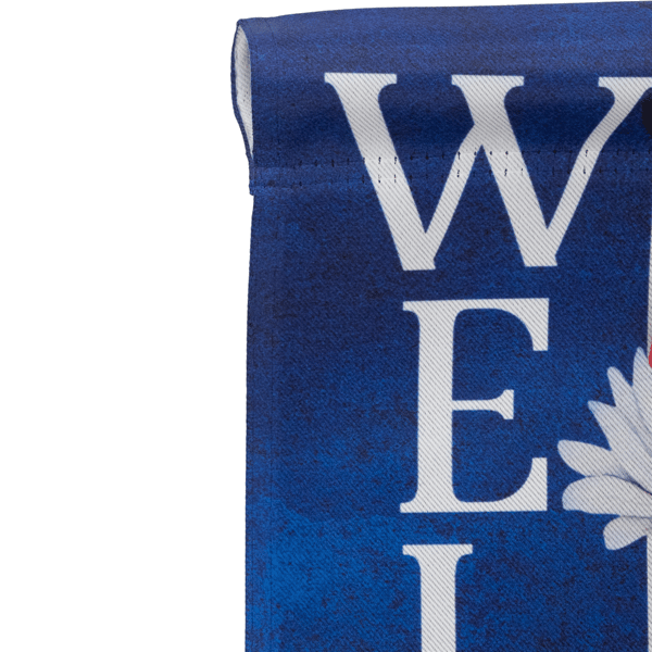 Northlight Stars and Stripes Hearts "Welcome" Garden Flag