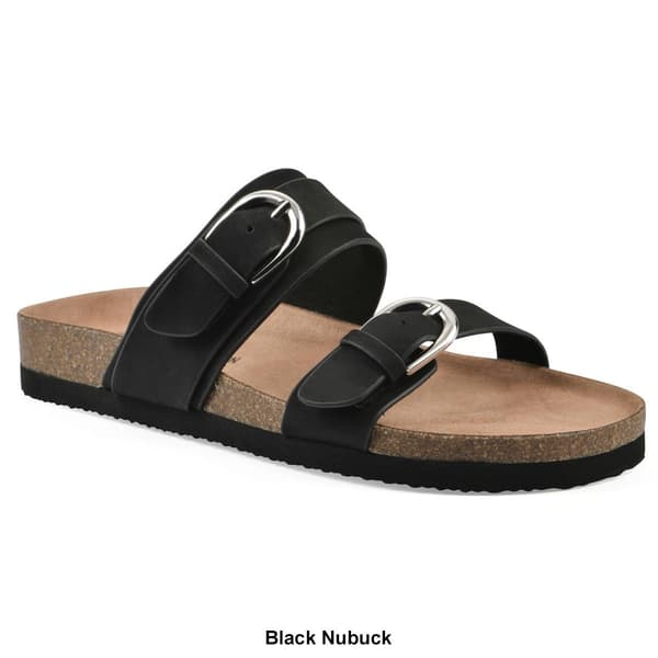 Womens White Mountain Hardball Footbed Sandals