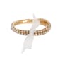 Roman Gold-Tone Square Crystal 3 Row Stretch Bracelet - image 1