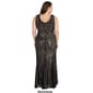 Plus Size R&M Richards Embellished V-Neck Beaded Evening Gown - image 3