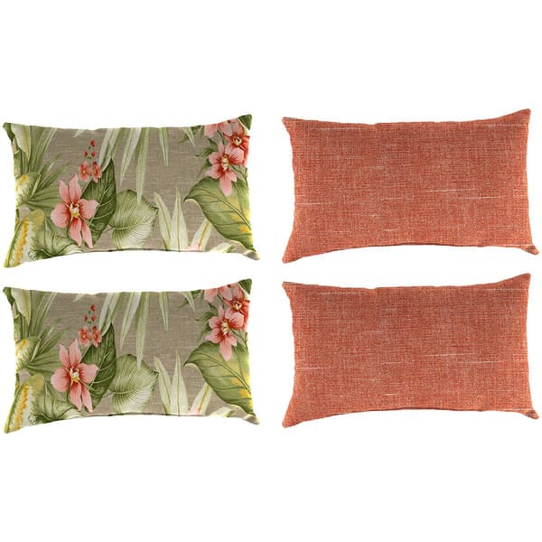 Jordan Lumbar Outdoor Toss Pillows - Tory Sunset/Tahiti Sunrise - image 