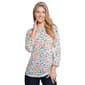 Plus Size Ali Miles 3/4 Sleeve Watercolor Dot Blouse - image 1