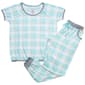 Juniors Pillow Talk Short Sleeve Plaid Joggers Pajama Set - image 1