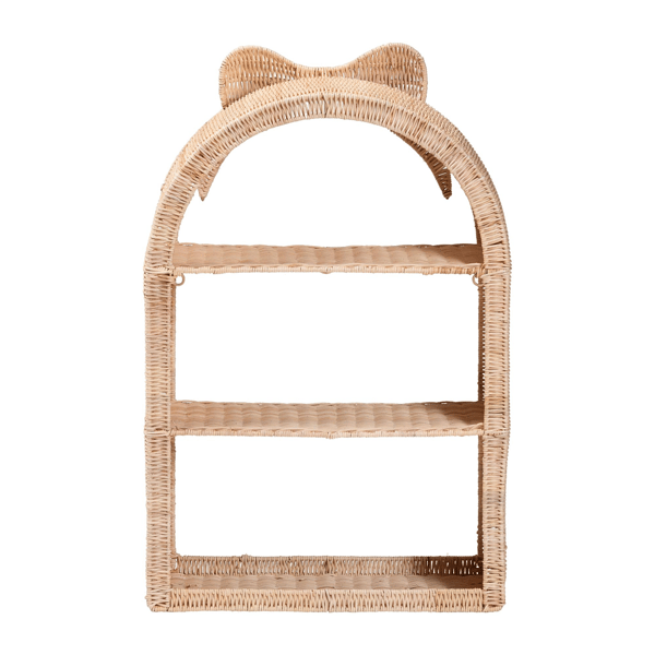 bali & pari Creusa Natural Rattan Wall Shelf