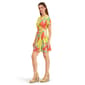 Womens Stella Parker Short Sleeve Tropical Ruch A-Line Dress - image 3