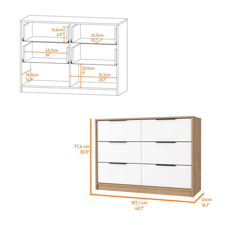 FM FURNITURE Marion Slide & Pull Dresser