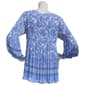 Womens Floral & Ivy 3/4 Sleeve Round Neck Paisley Pleated Blouse - image 3