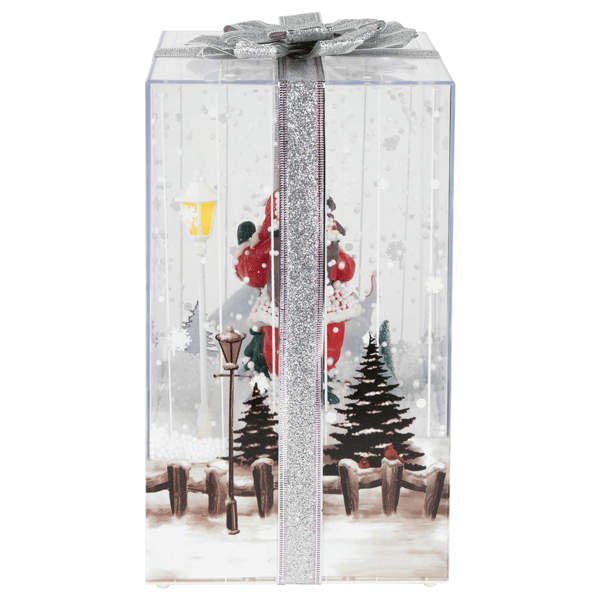 Northlight Musical Santa Snowing Gift Box Christmas Décor